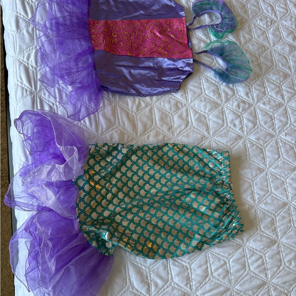 Kids Purple and Teal Mermaid Costume Set